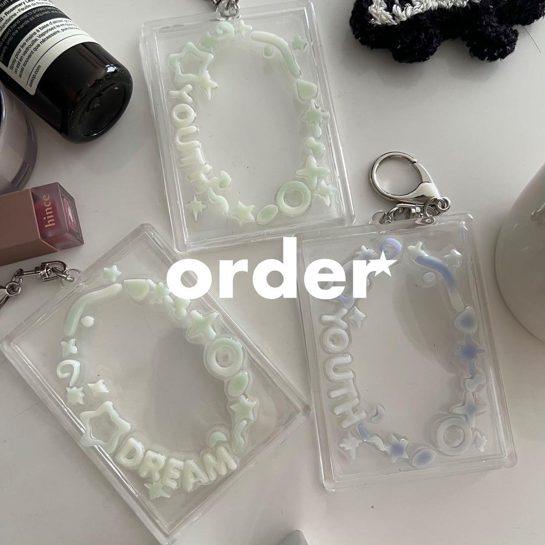 キーチェーントレカケース　レジン　トレカケース　デコ　オーダー　NCT  チソン