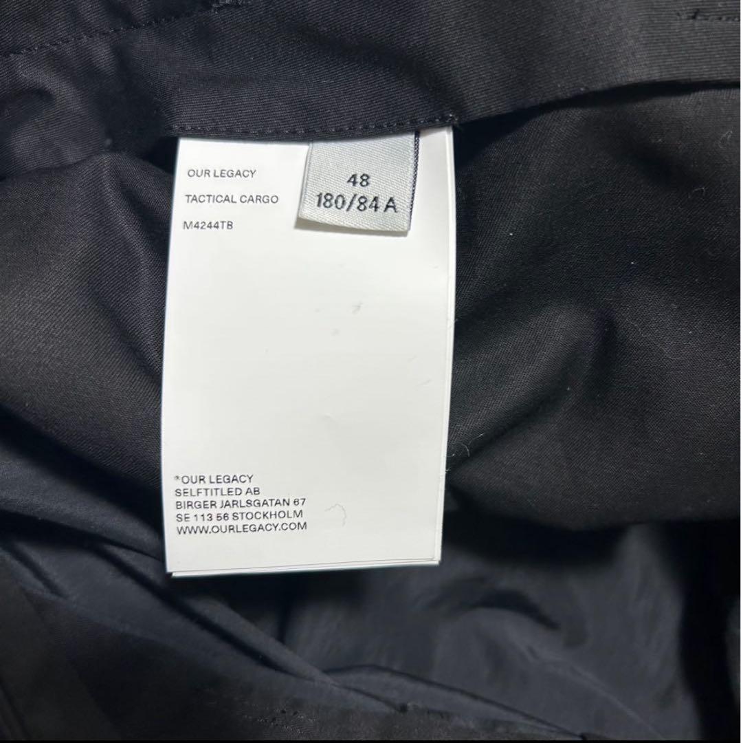 【新品未使用】OUR LEGACY☆カーゴパンツ☆48☆黒