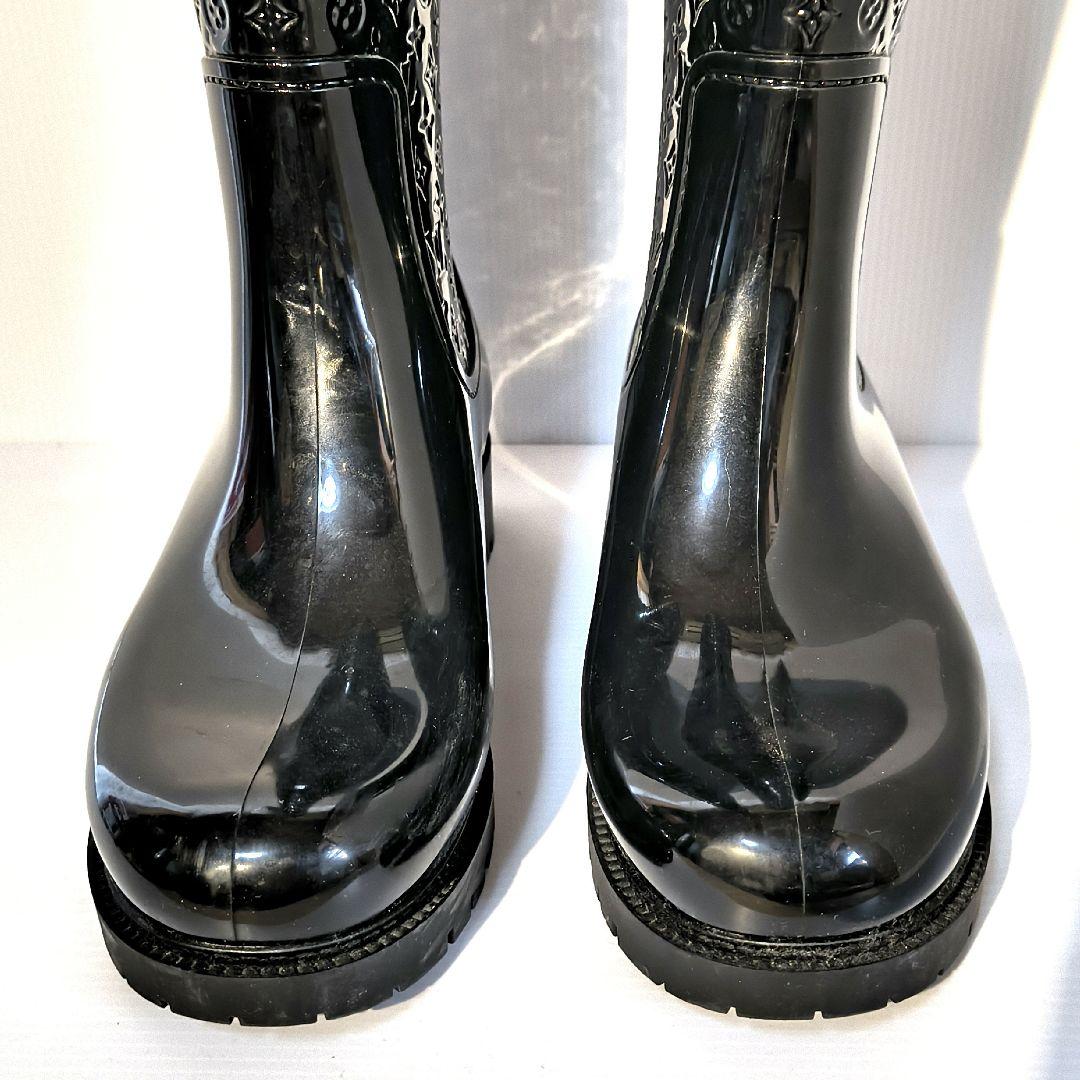 ★美品★ ルイヴィトン モノグラム レインブーツ 長靴 レディース 黒　24cm