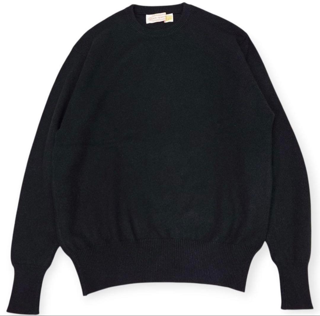 HOGG of HAWICK スコットランドカシミヤ　クルーネック　ブラック