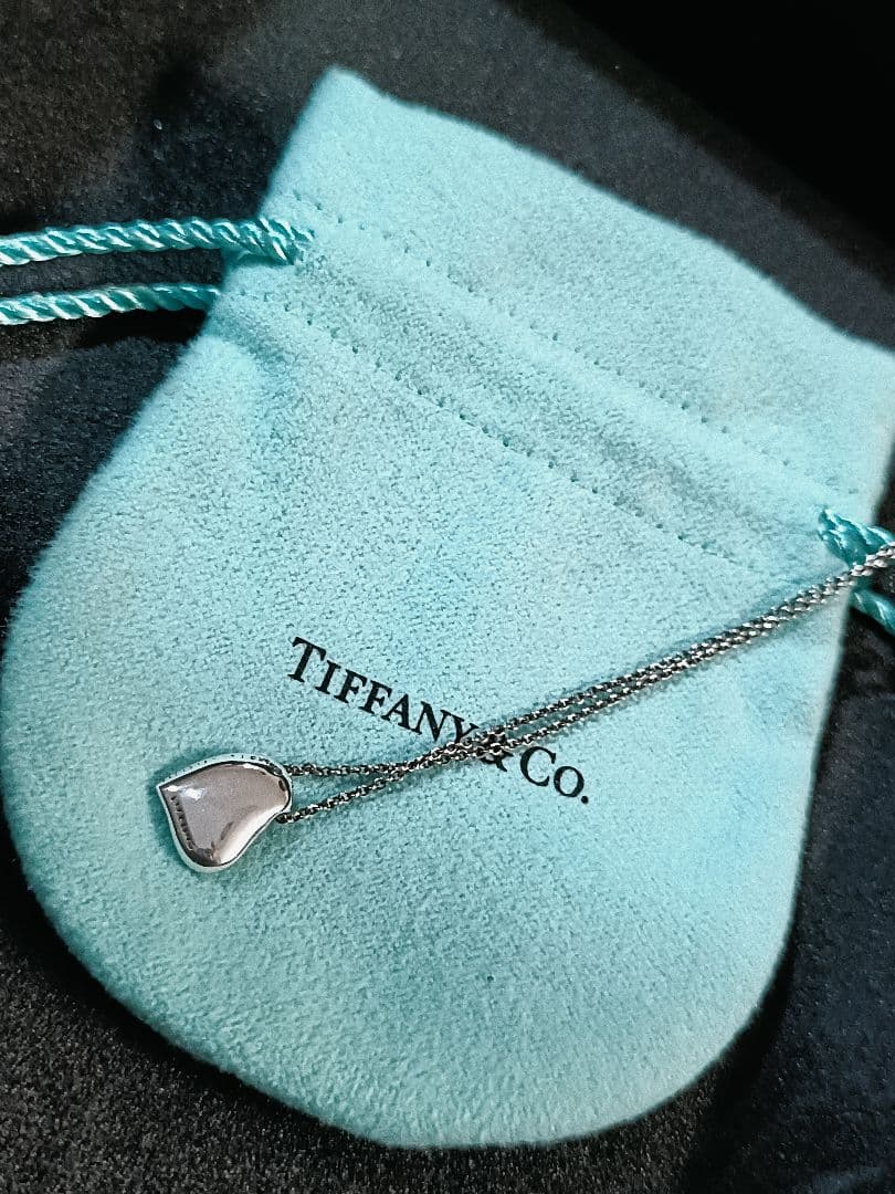美品Tiffany & Co.フルハートエルサペレッティ925シルバーネックレス