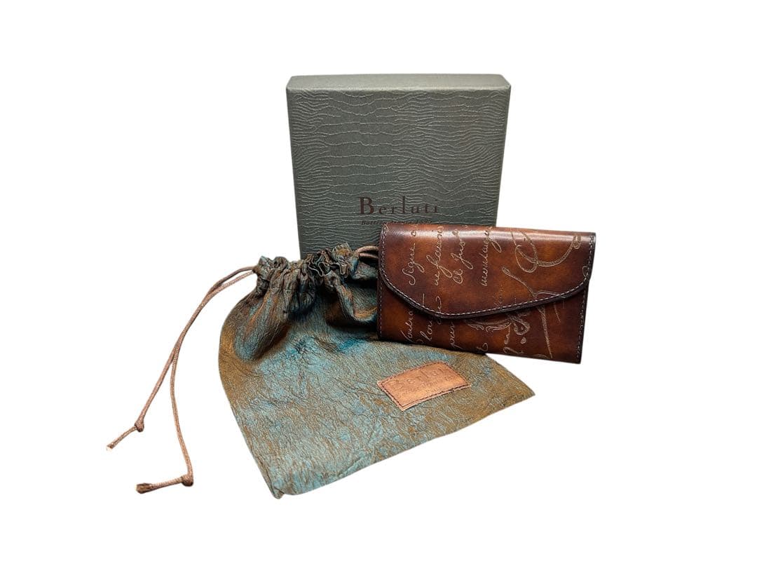 Berluti ベルルッティ　カリグラフィー　キーケース　キーホルダー　ブラウン