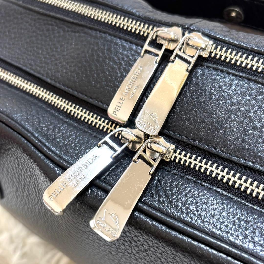 【美品】PELLE MORBIDA MB050 ビジネスブリーフバッグ　2室　黒