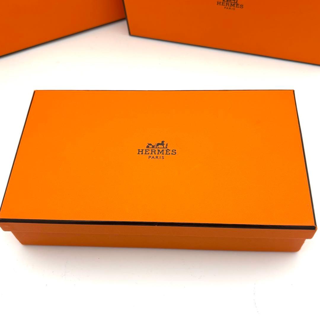 ☆美品☆箱付☆エルメス 長財布 アザップロングシルクイン ライトブラウン 茶