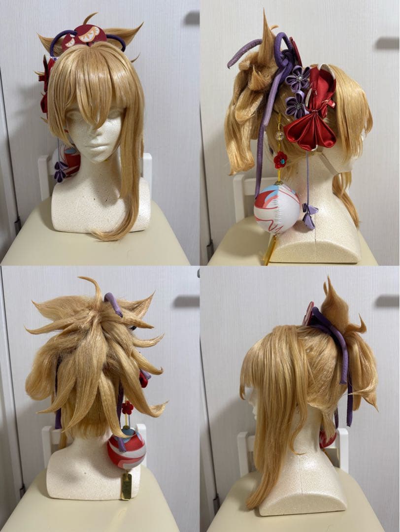 原神　宵宮　コスプレ衣装フルセット　三分妄想製衣装＆下駄＆オーダーウィッグ＆武器