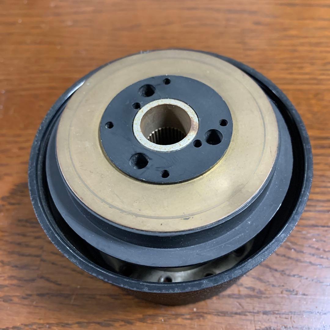 当時物　ウッド製　32Φ 3スポークステアリングホイール