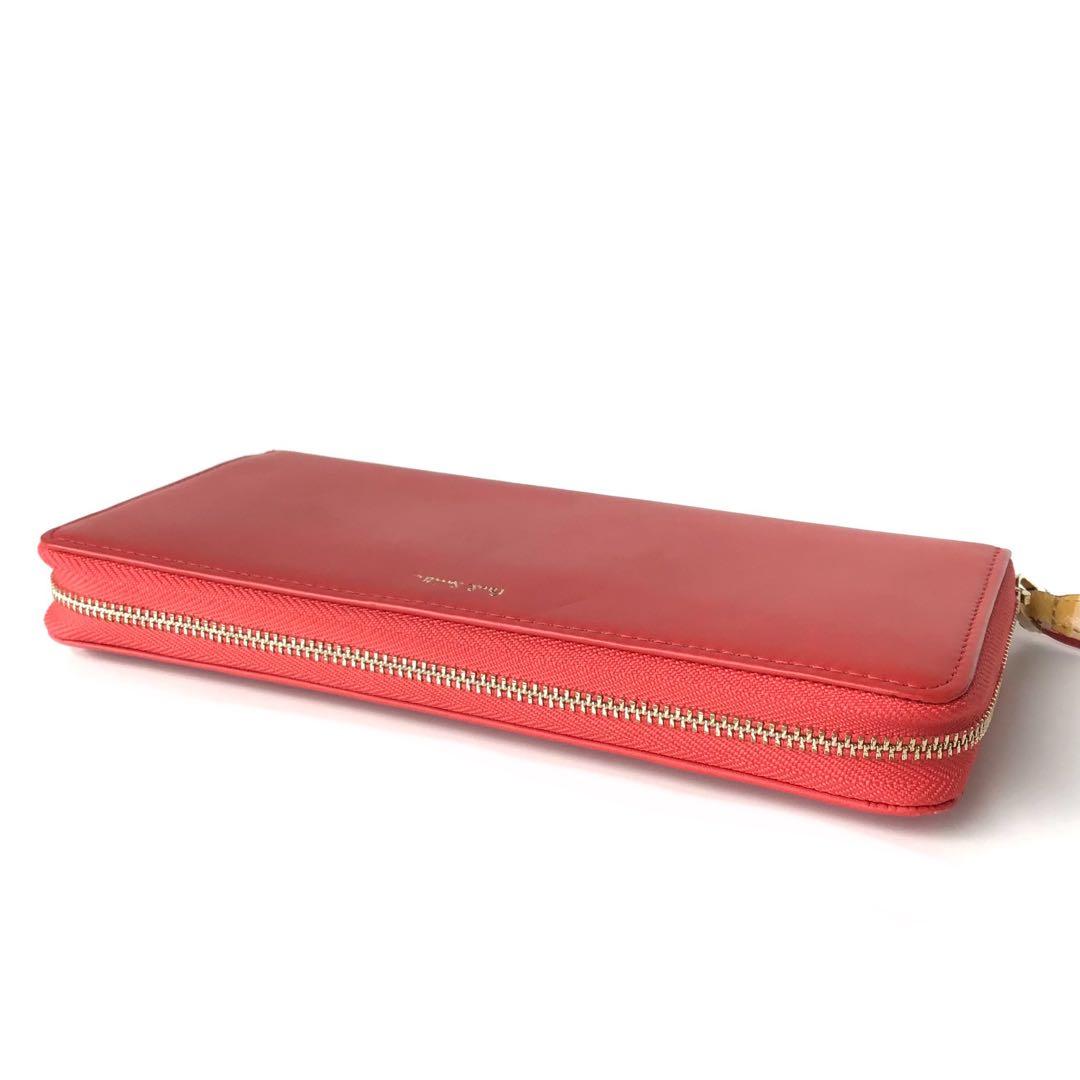 【新品】ポールスミス✨クラシックレザー ラウンド長財布 レッド ストライプ