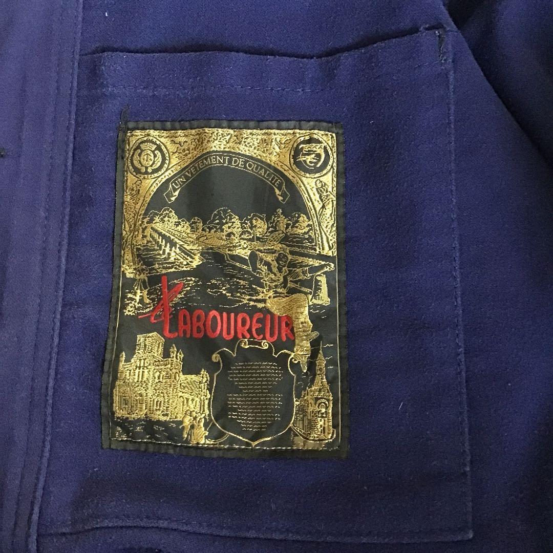 ユーロヴィンテージ　ラブルール　モールスキンジャケット　フランス製　ナス紺