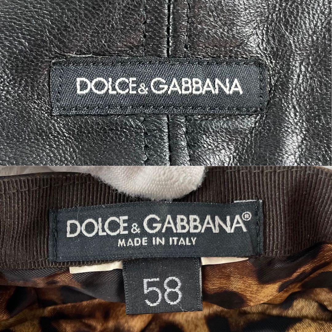 入手困難✨ ドルチェアンドガッバーナ ハンチング キャップ レザー ブラック