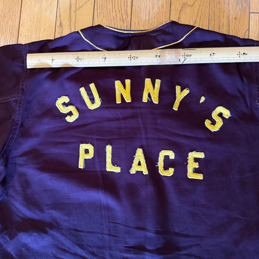 60's ヴィンテージ ベースボールシャツ&パンツ エンジ色　ボタンフライパンツ