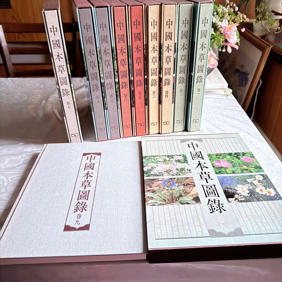 超限定1月13日20時迄‼️漢薬フルカラー『中國本草圖錄』10巻揃￼中国語薬草図鑑