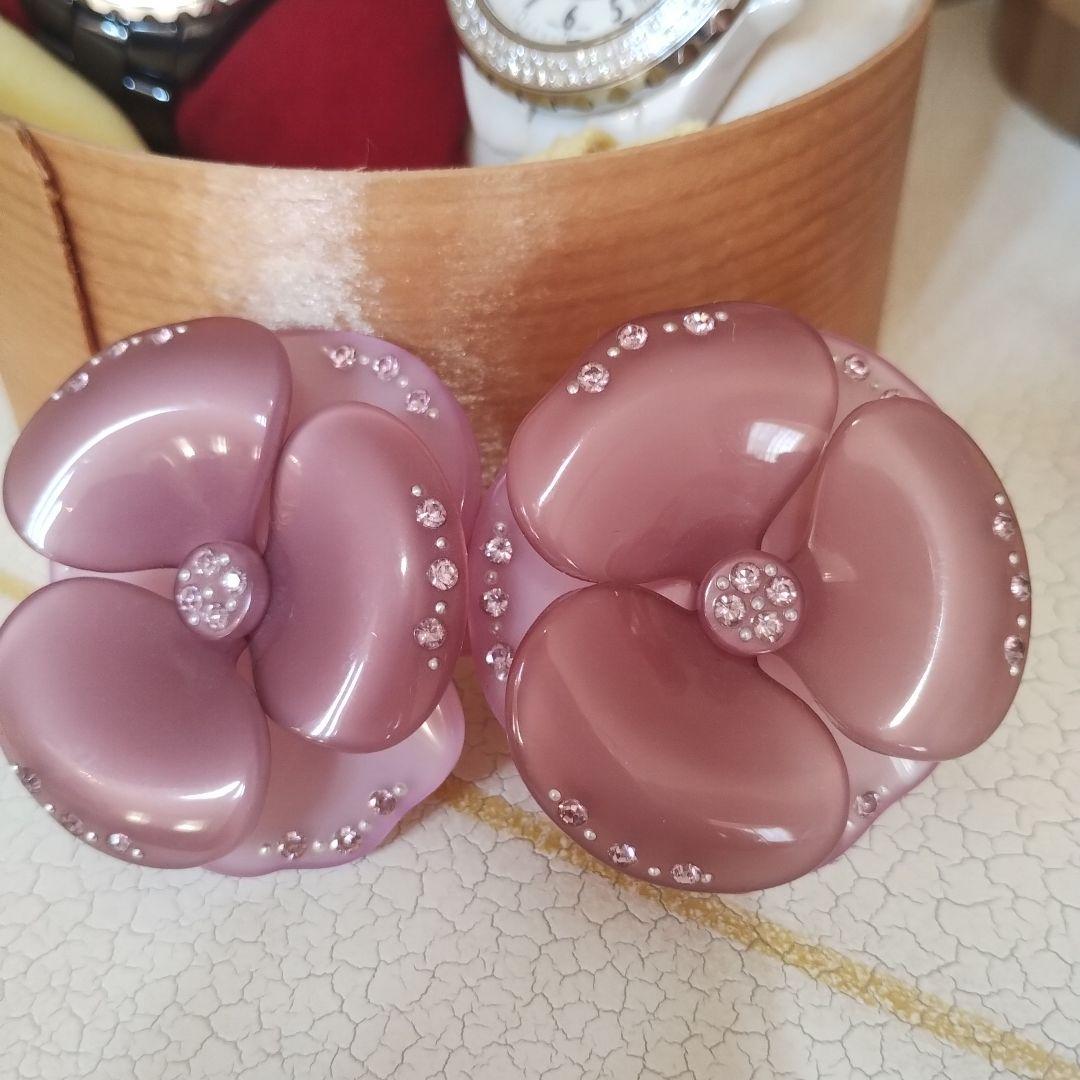 ②ー1 入手困難➠➠アレクサンドルドゥパリスワロフスキーパープル双子カメリア