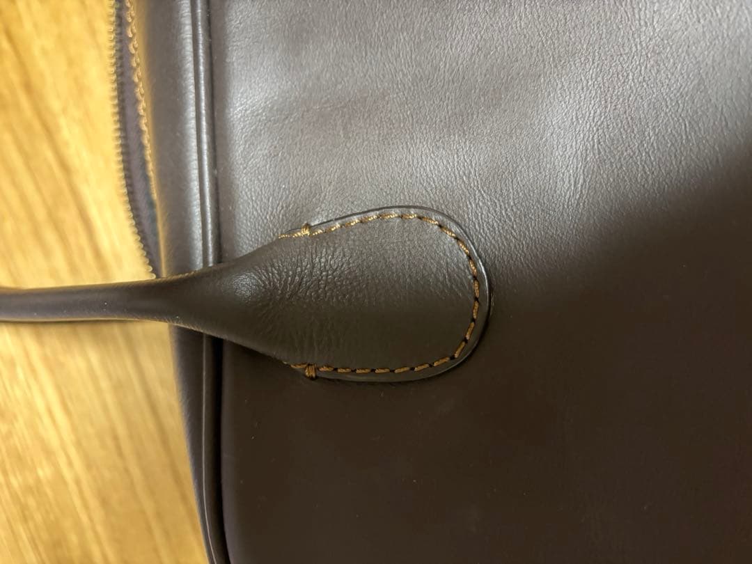 AULENTTI/ロングハンドルボストンバッグ　ブラウン