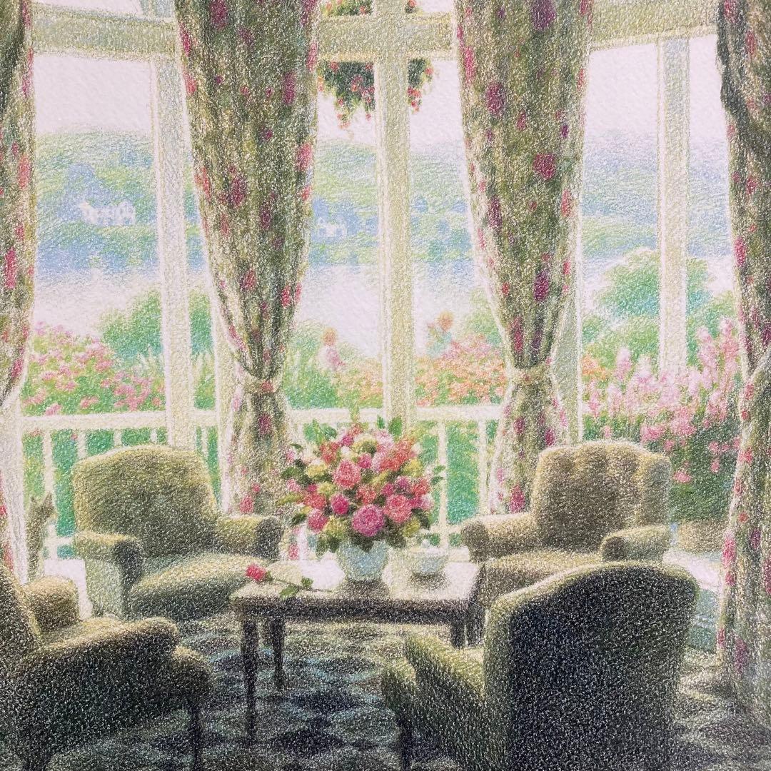 【真作】笹倉鉄平「湖水をながめながら」ジクレー 直筆サイン 保証書有 版画 絵画