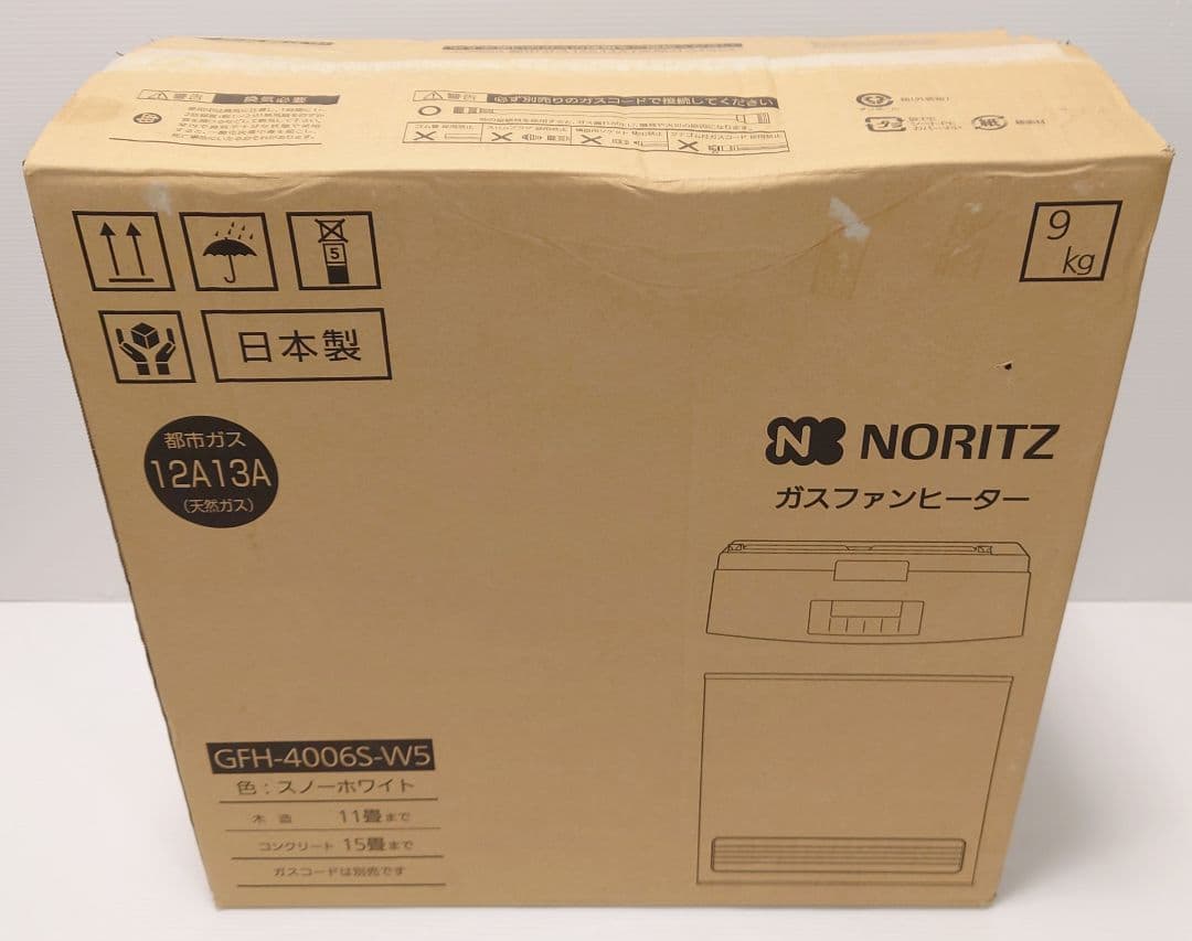 ガスファンヒーターノーリツNORITZ GFH-4007S-W5-13A【新品】