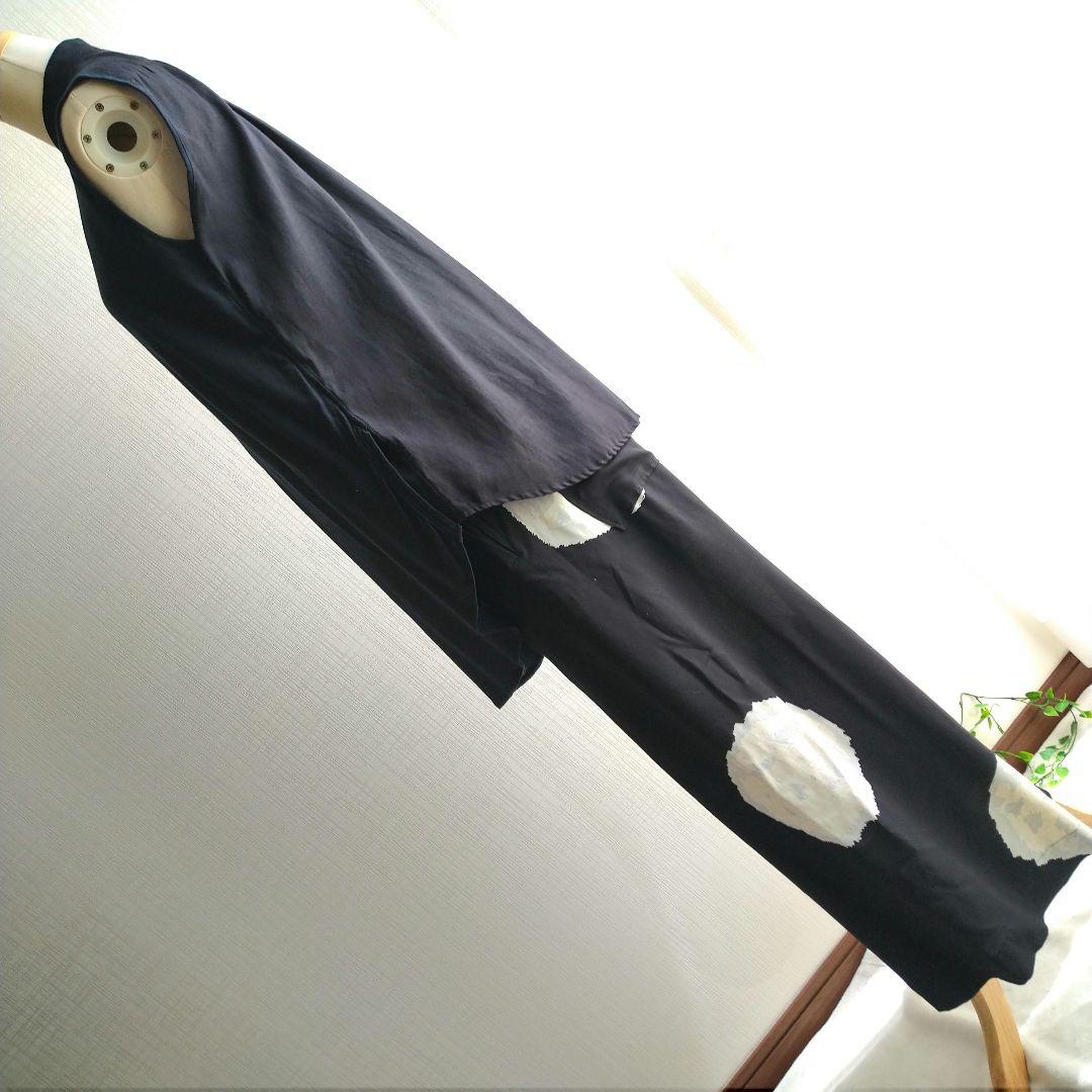 ヨウジヤマモト ドット柄 サルエルパンツ 黒白水玉模様 2