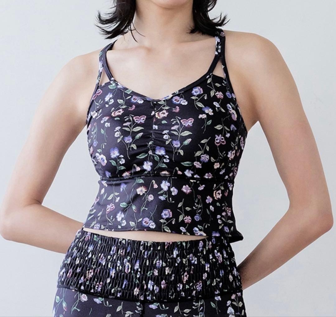 【新品タグ付未開封】SUKALAスプリングフラワーフレアブラトップ パンジーXS