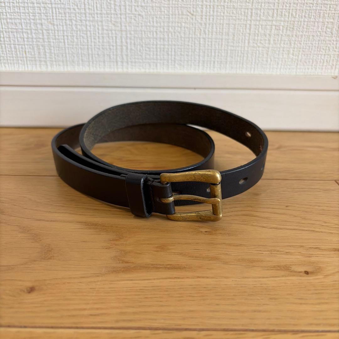 Ron Hermanロンハーマン レザーベルト 黒 シンプル 100cm