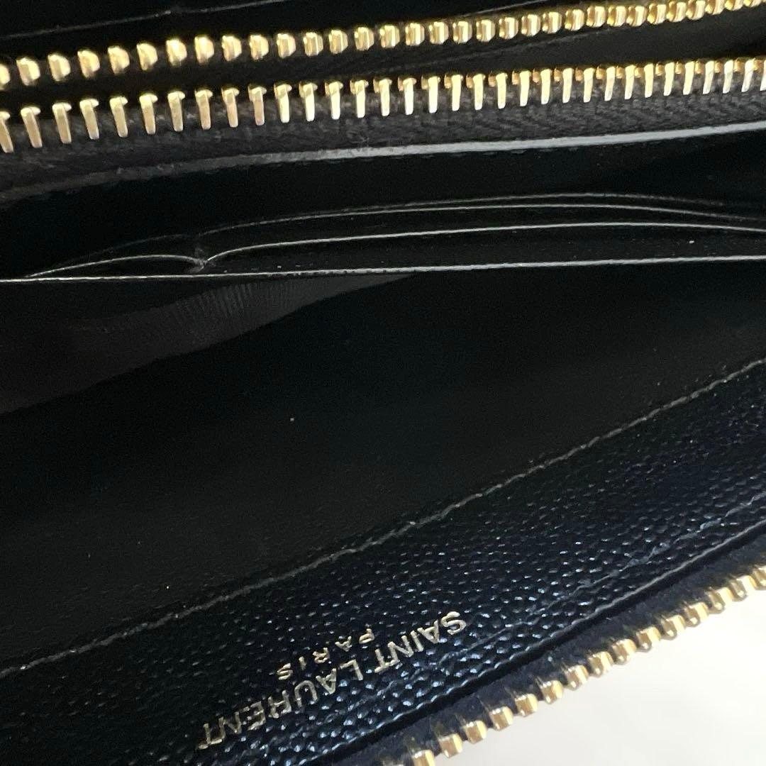 極美品 YSL イブサンローラン ブラック キルティング 長財布
