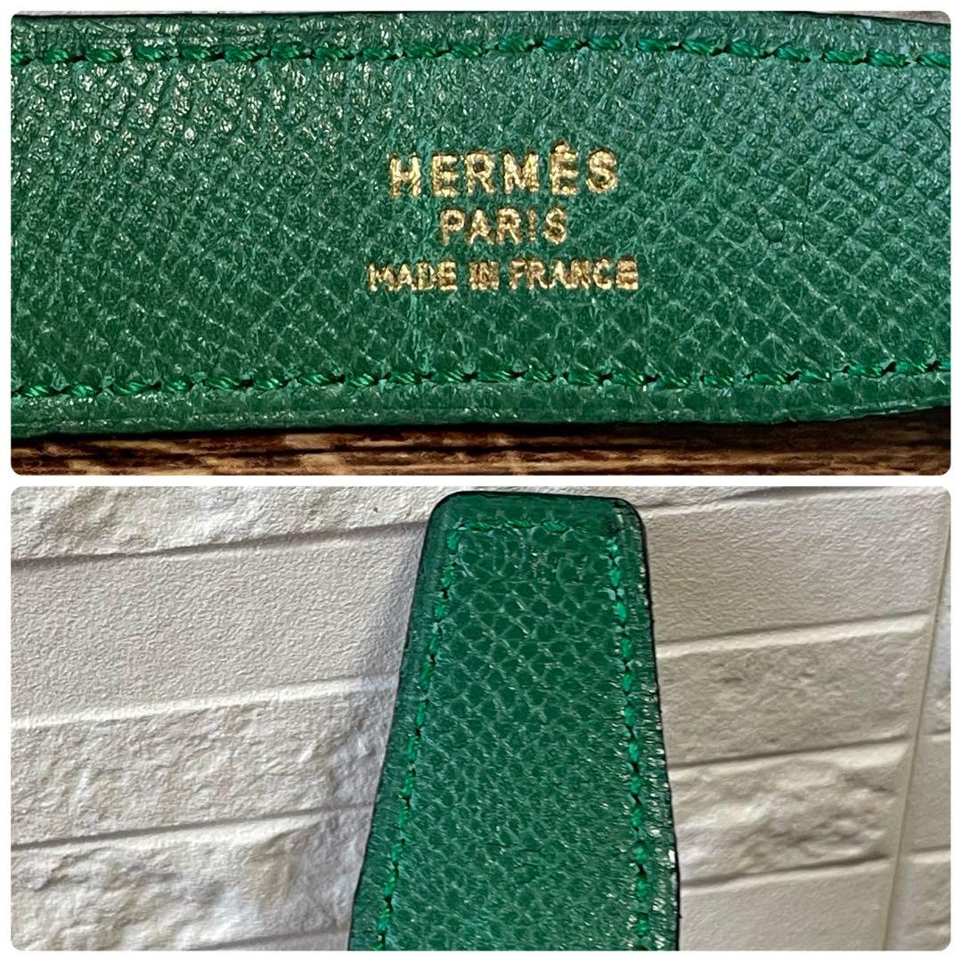 良品 エルメス レザー シェーヌ ダンクル ゴールド 金具 バックル ベルト.