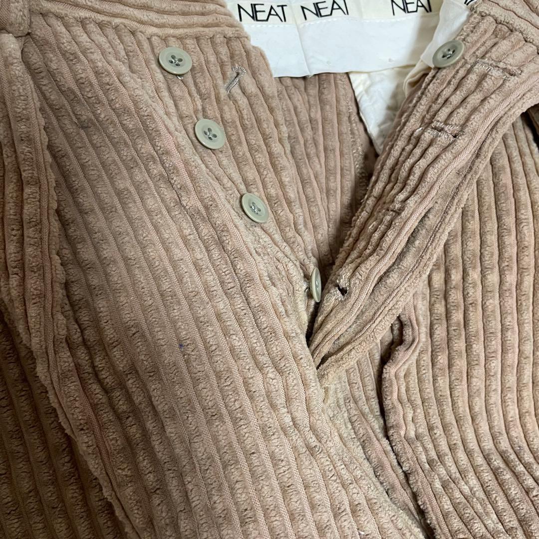 NEAT ジャンボコーデュロイ ワイドパンツ ベージュ　サイズ44