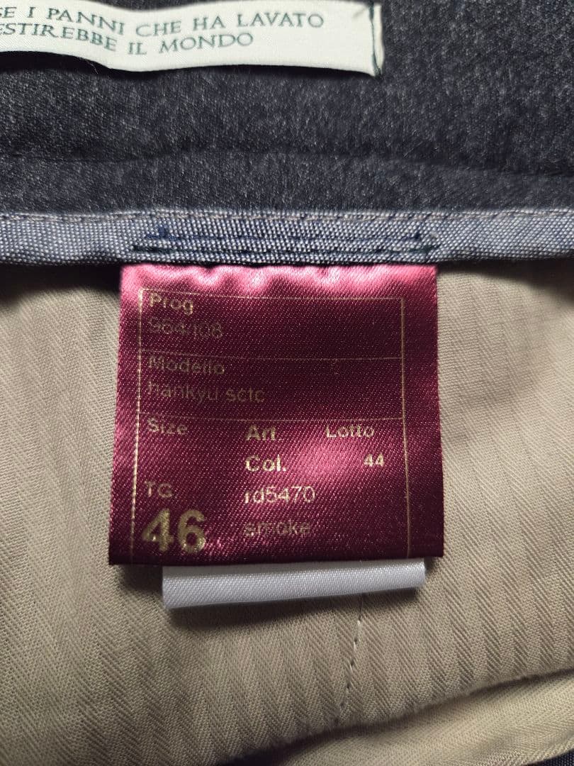 【美品】ベルウィッチ　hankyu scotch　REDA製　濃灰　46　秋冬