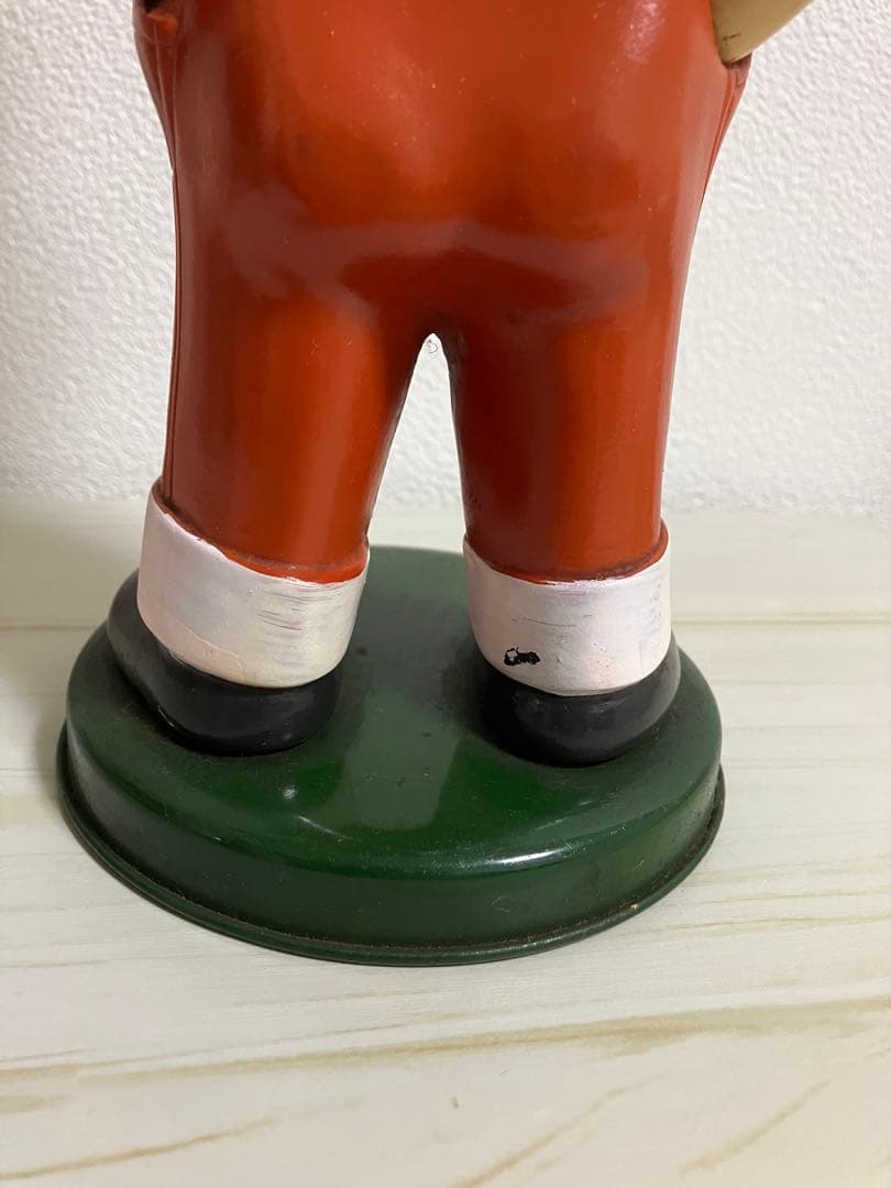 不二家　ペコちゃんブリキ台　ソフビ首振り人形 頭部ネジ２つ　昭和レトロ