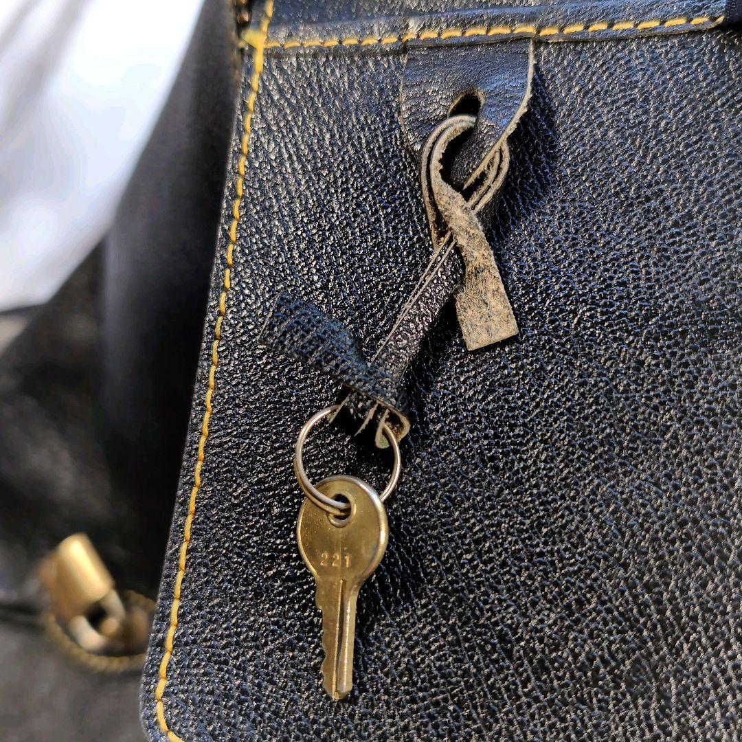 80s COMME des GARCONS ボストンバッグ レザー 黒 川久保玲