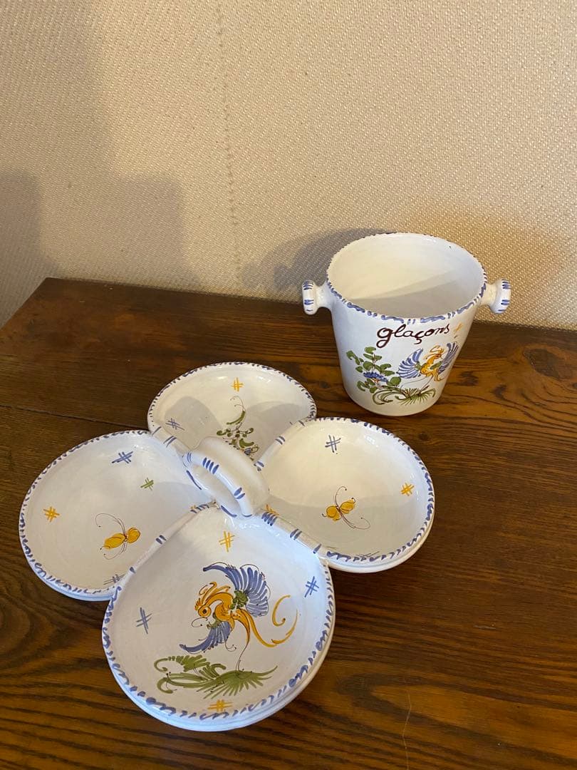 Moustiers ムスティエ焼 アペリティフ つまみ セットファイアンス