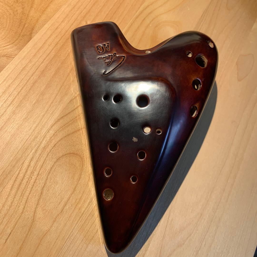 オカリナ　フォーカリンク　ダブルAG管　漆仕上げ