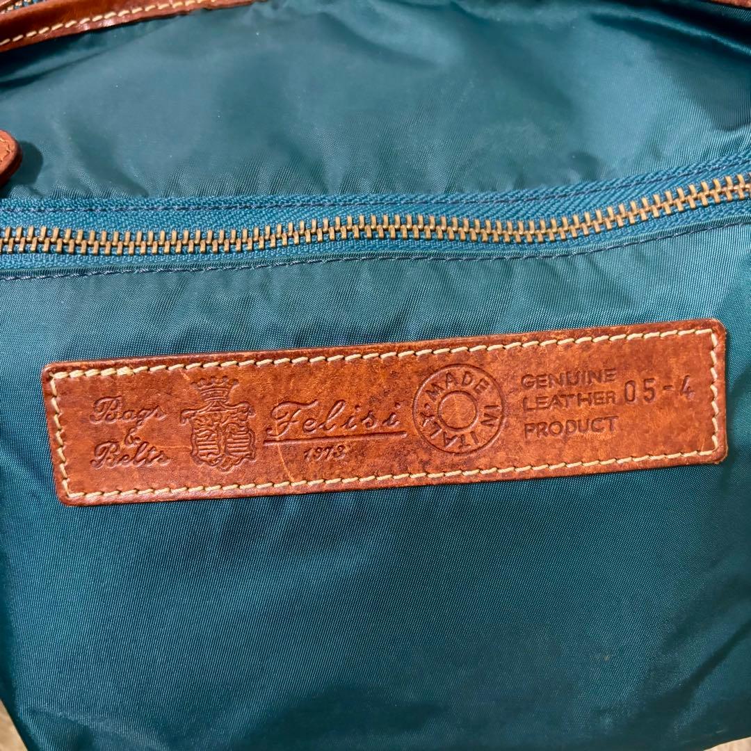 最終値下フェリージ ショルダーバッグ 斜め掛け　ナイロン レザー 05/4希少色