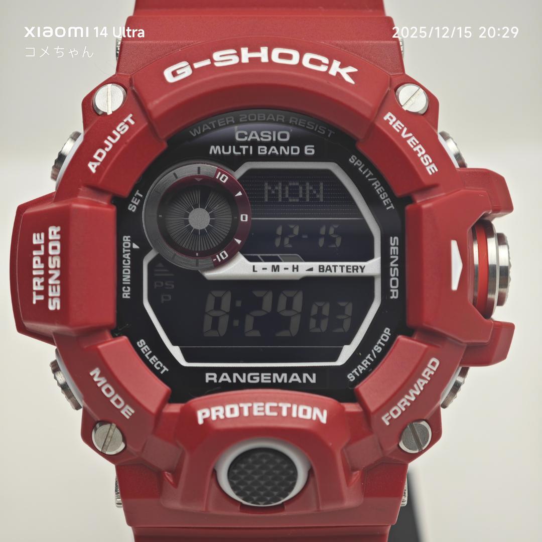【希少・美品】カシオG-SHOCK　GW-9400RDJ-4JFレスキューレッド