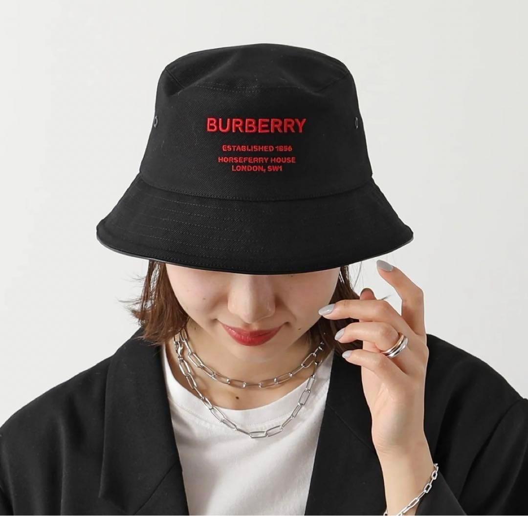 Burberry ロゴ刺繍バケットハット