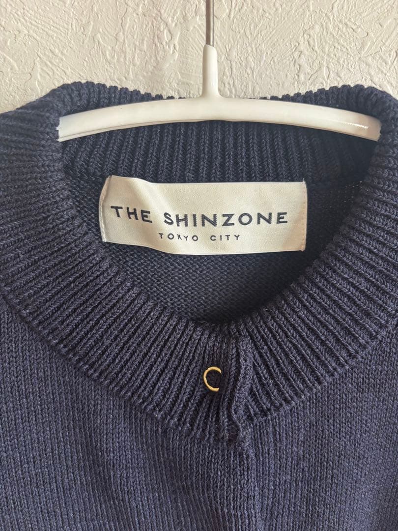 THE SHINZONE シンゾーン　ロングリブカーディガン　ネイビー