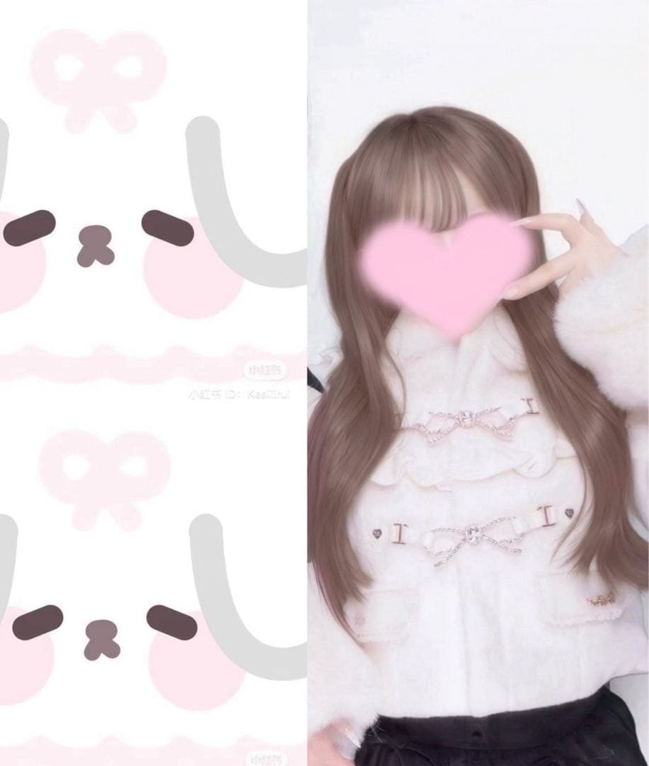 LIZLISA リズリサ ビジューリボンショートフードコート ホワイト