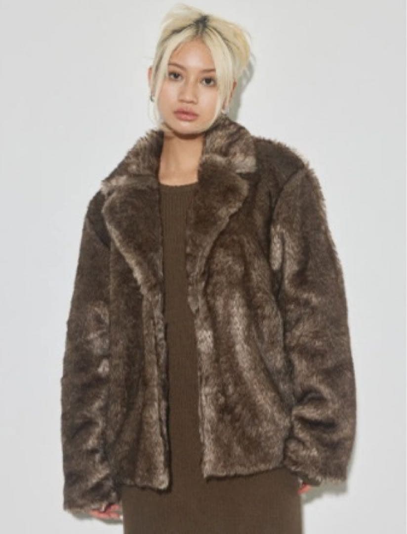 GRADATION F/FUR JK ファーコート　ラグアジェム