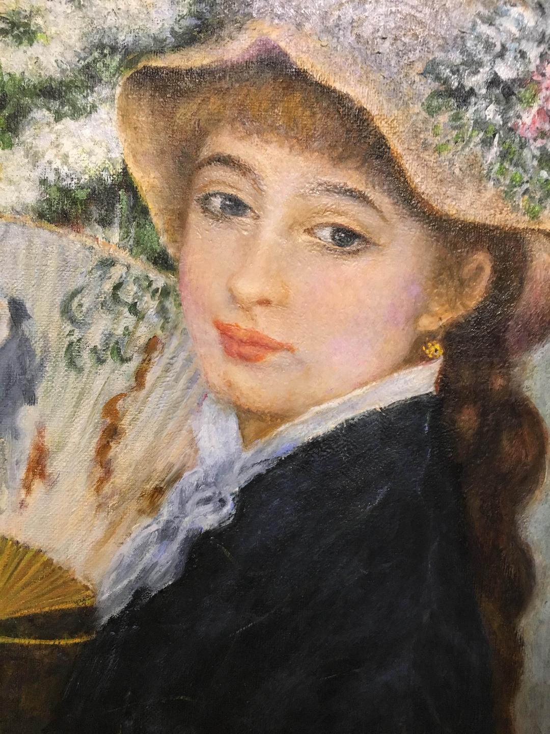 【模写】ルノアール うちわをもち女