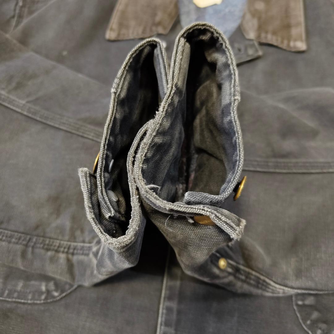 90s USA製 カーハート チョアコート フェード ブラック 黒 CB105