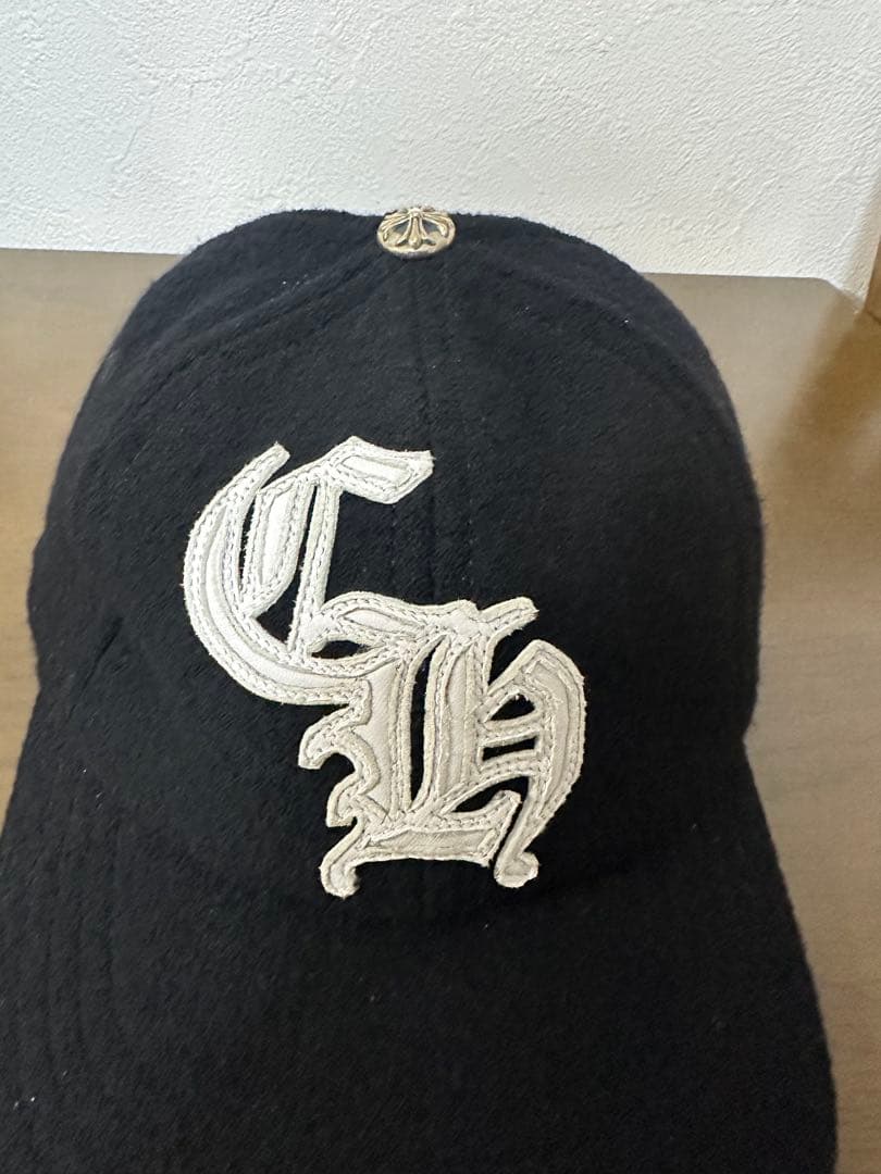 CHROME HEARTS／CHロゴ ウールベースボールキャップ ブラック