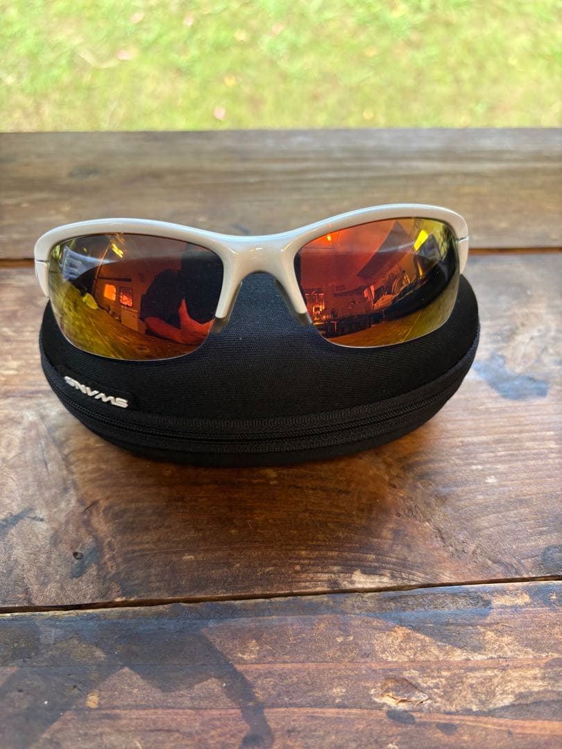 極美品！SWANS 度付きサングラス（-1.25）スプリングボック　レッドミラー