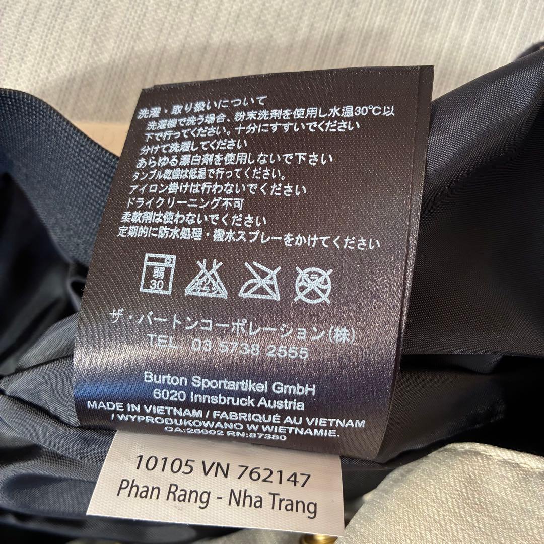 美品◆ burton バートン スノーボード パンツ ベージュ フレア ポーチ付