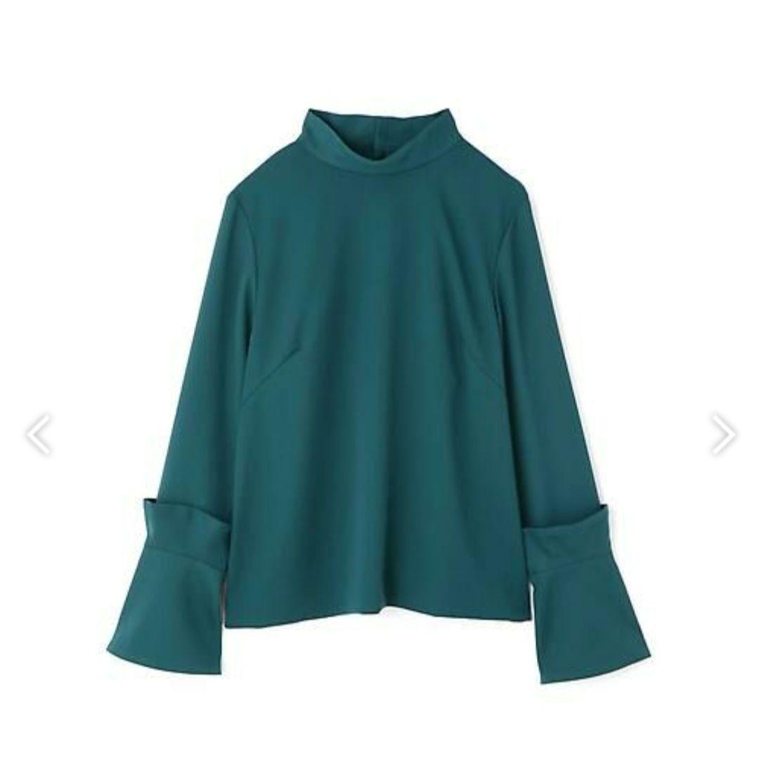 美品●アドーアADORE●VERY掲載ハイツイストスパンビッグカフブラウス