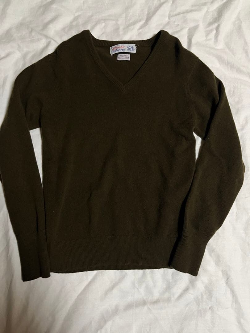 80s Ballantyne vネックニット バランタイン