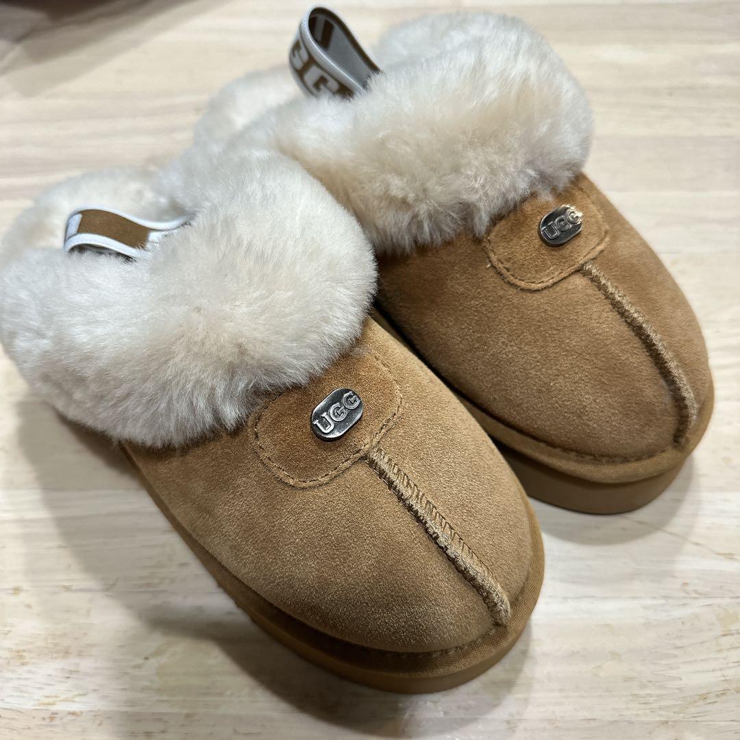 厚底ムートンブーツ サンダル ボア　24cm US7