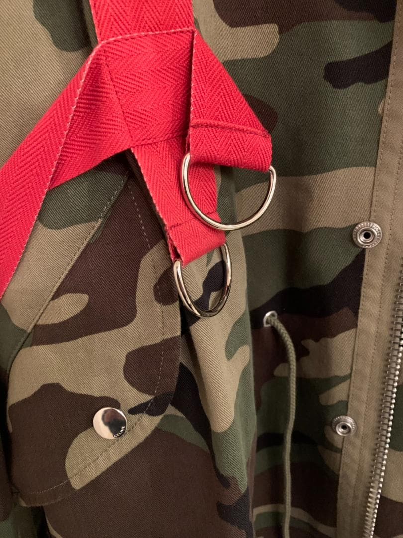 【美品】CELINE セリーヌ 2W860494M ハーネス付き 迷彩 コート