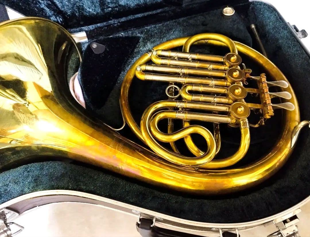 B♭シングルホルン （ゲシュトップ管付き）旧東独製 ヴィンテージ♪