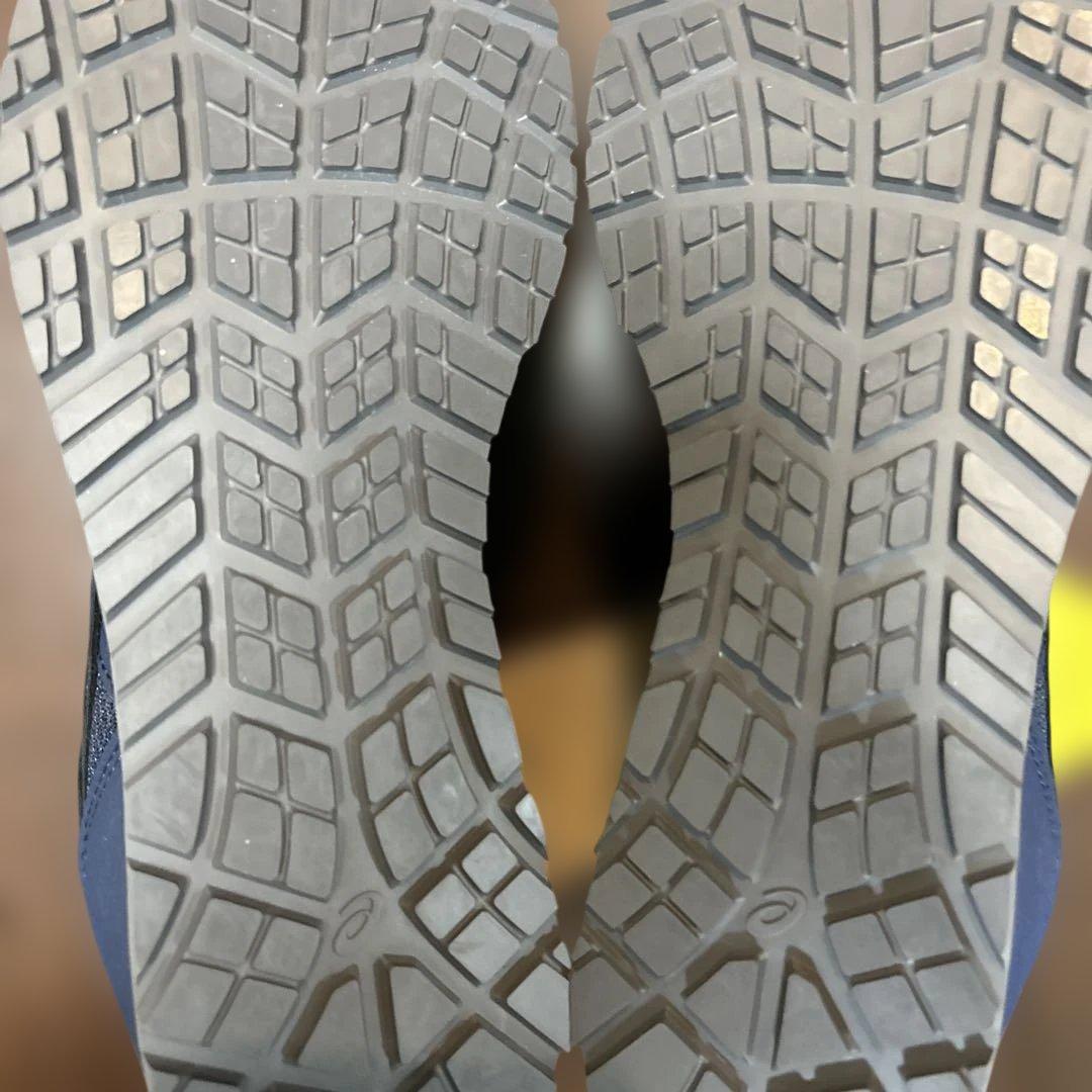 asics アシックス　安全靴　ウインジョブ　美品　25cm ネイビー