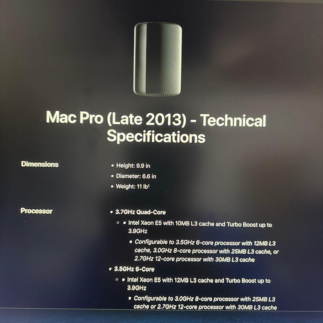 Mac Pro Late 2013 メモリ64GB