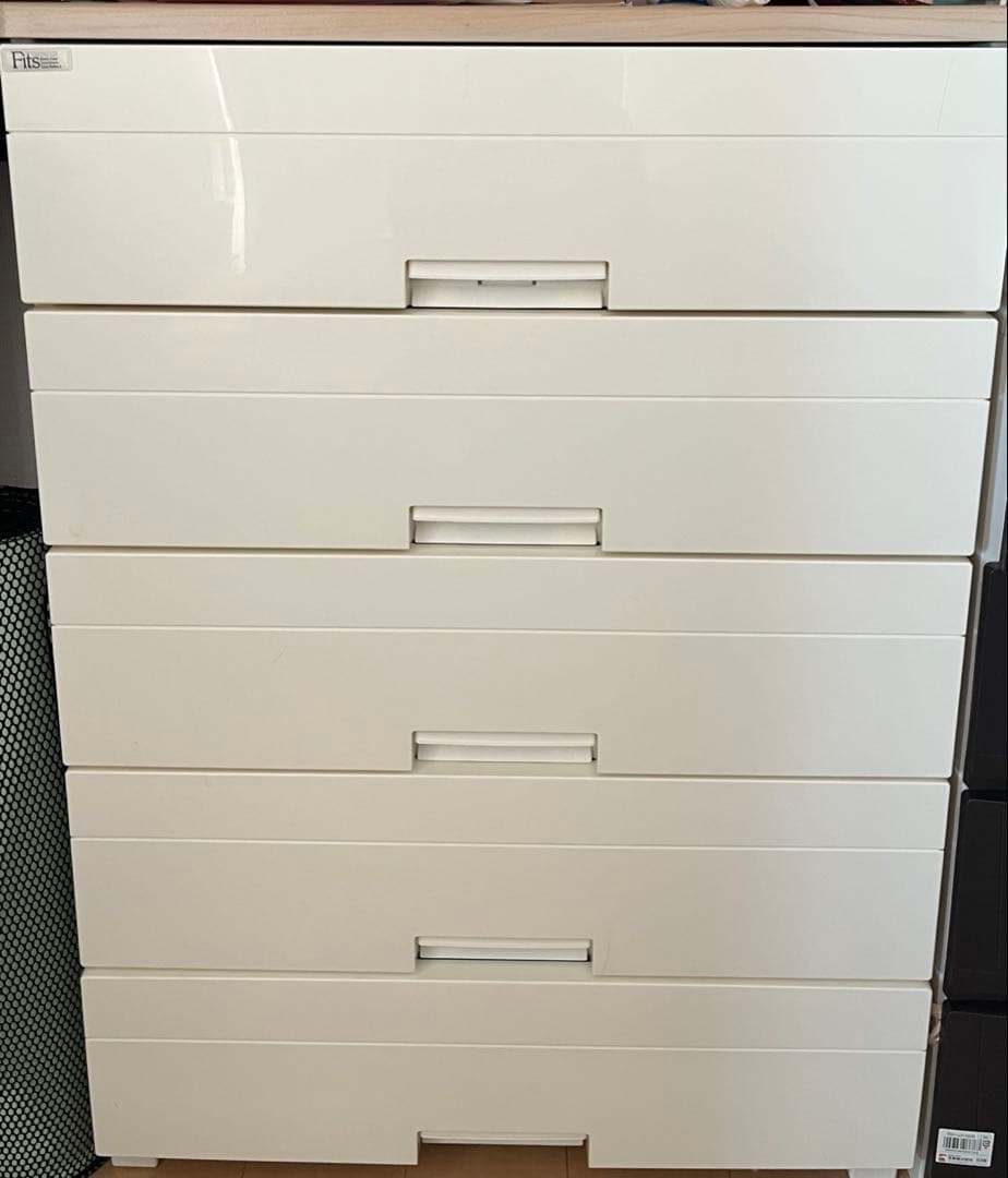 Fits ホワイトチェスト 木目調天板