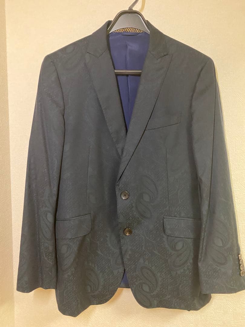 ETRO 2点セット ジャケット+ベスト ペイズリー 50 裏地シルクイタリア製